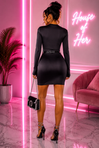 🖤 Midnight Temptation Lace-Up Dress